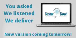 Read more about the article KnowNOW! Newsletter | New Version of KnowNOW!